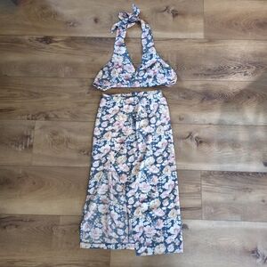 Abercrombie & Fitch Blue Floral Top